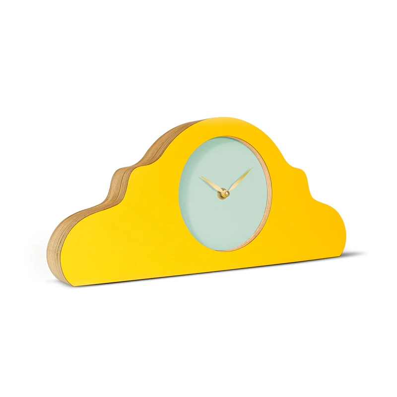 Mantel clock - Signal yellow/gale green/shiny gold