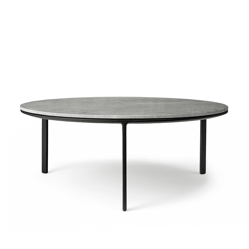Vipp 425 coffee table, 90 Marble - Light grey