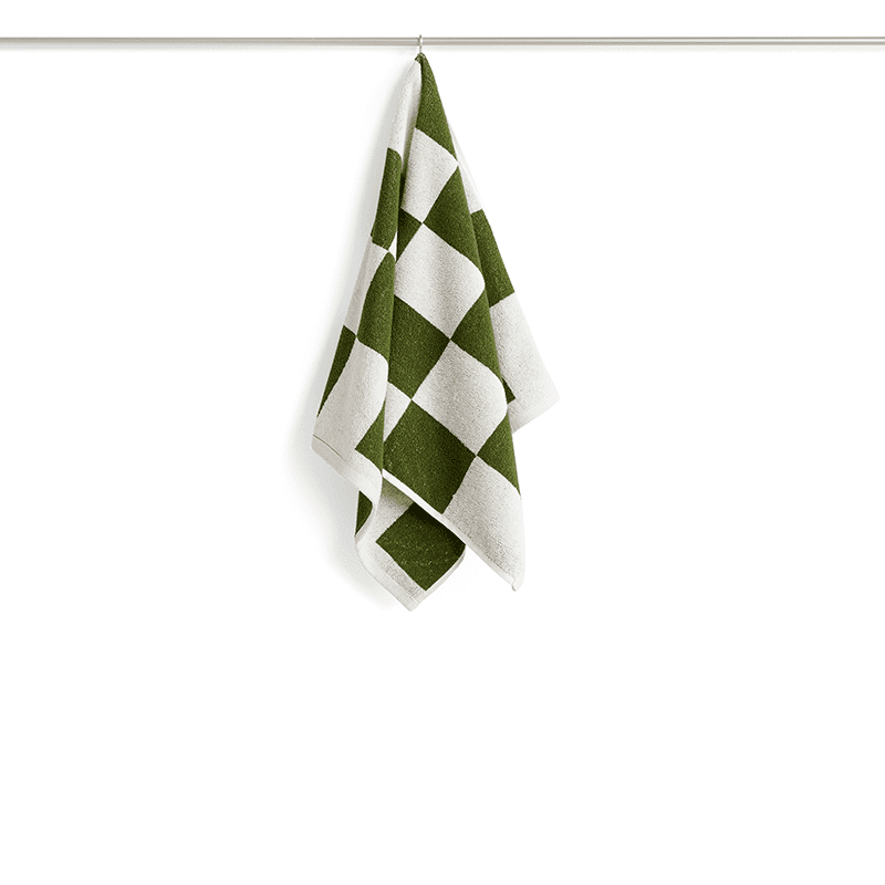 Check hand towel - Matcha