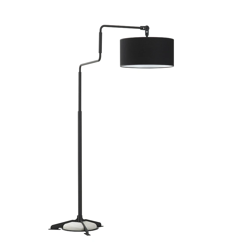 Swivel vloerlamp - Black/ black