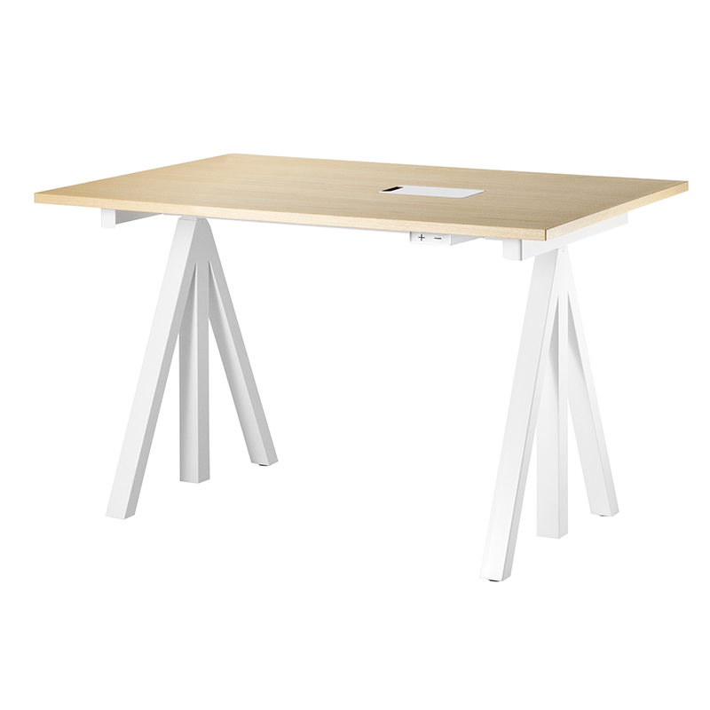 Height-adjustable work desks white / 120