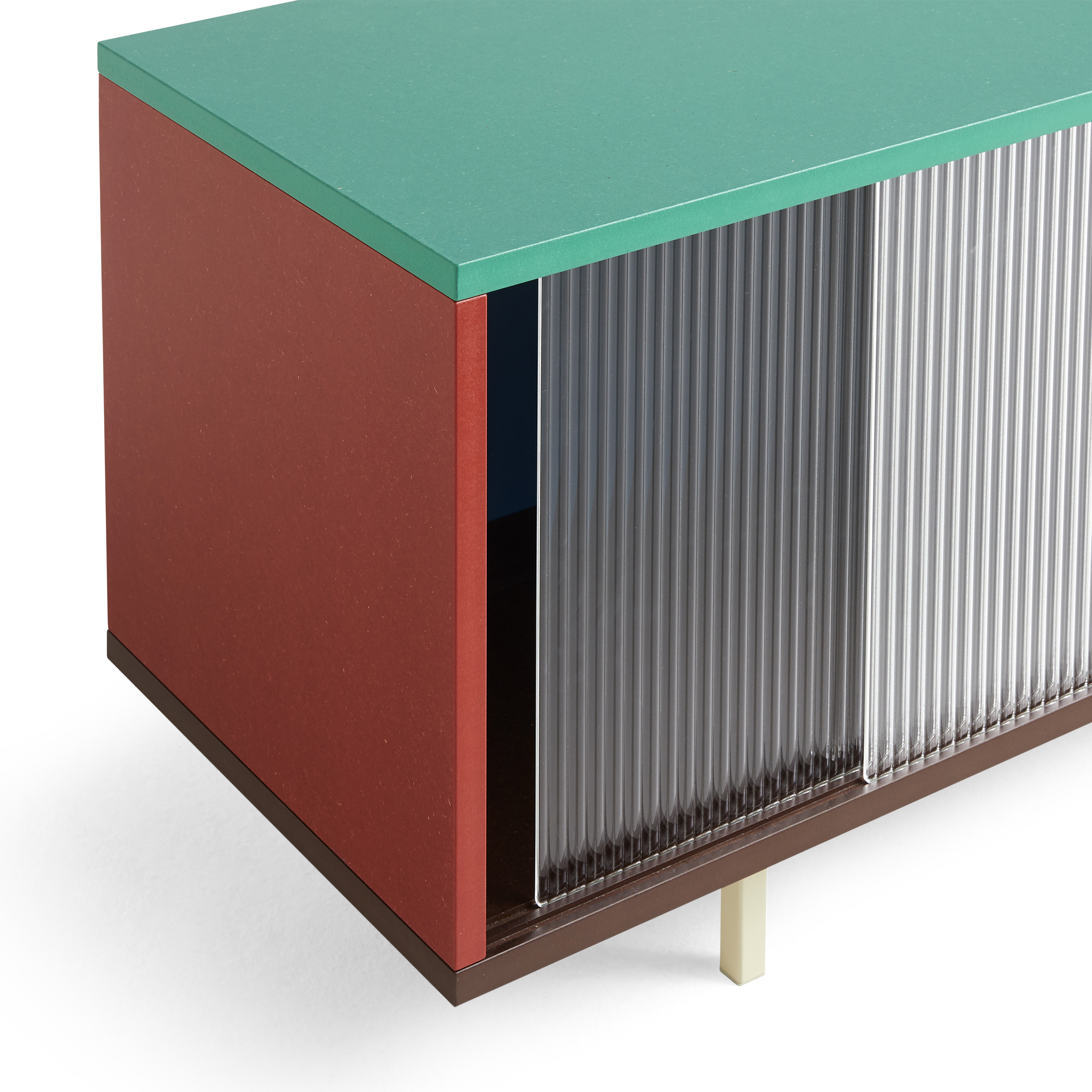 Colour Cabinet floor - Medium Multi/Glass doors