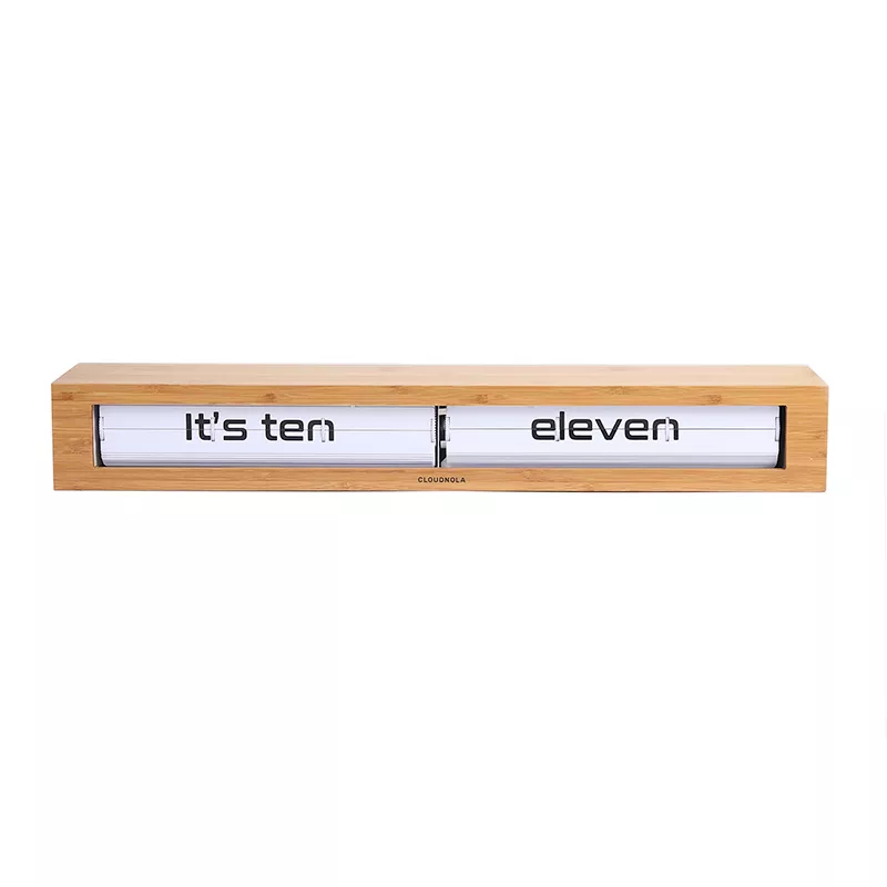 Texttime bamboo flip klok Texttime bamboo flip klok