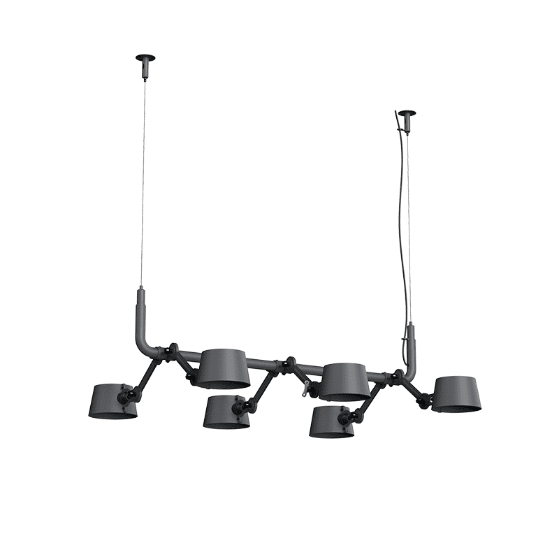 Bolt 6-pack hanglamp - Midnight grey