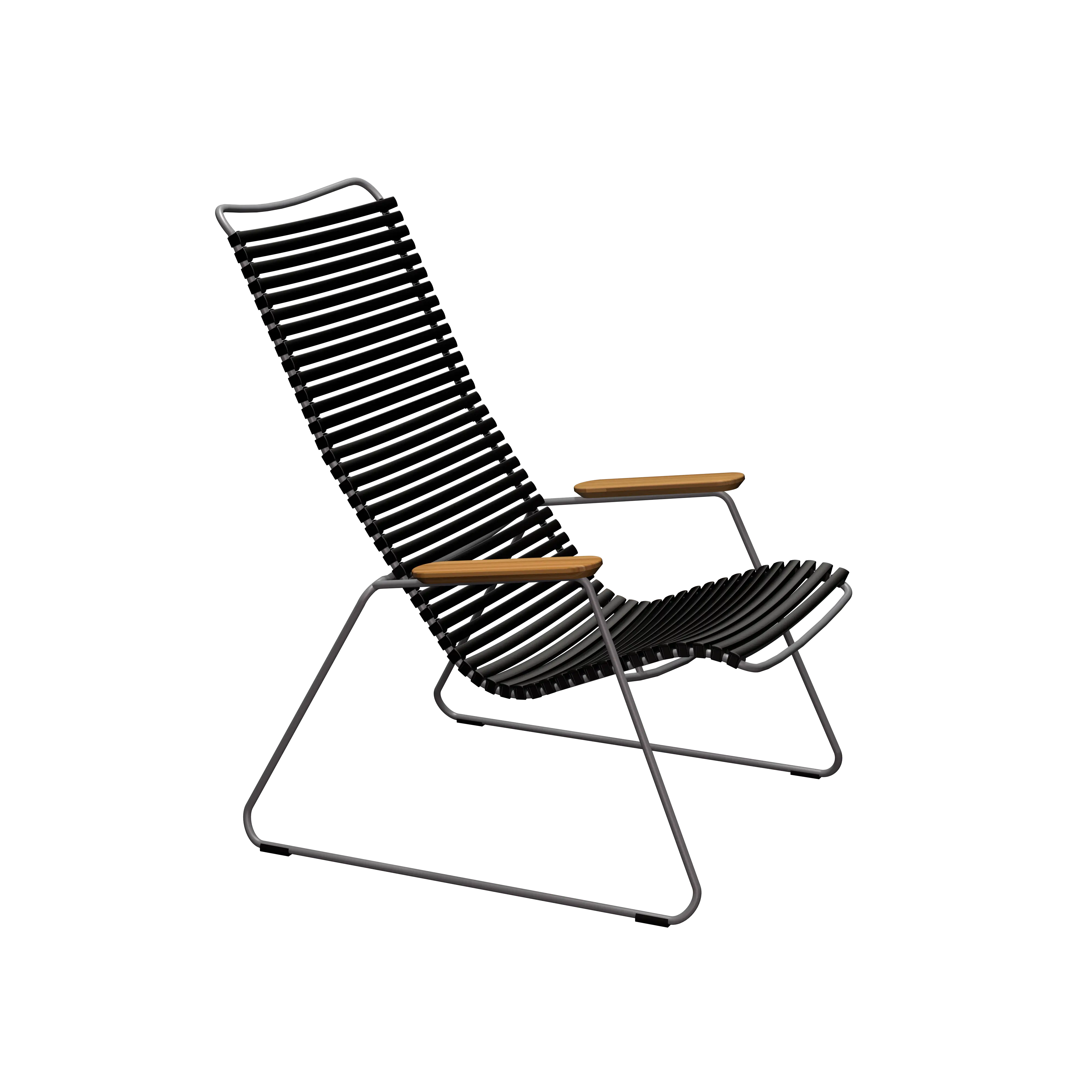 Set Click Lounge chair + footrest Black