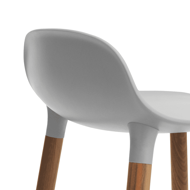 Form Barstool 65 cm Grey/Walnut