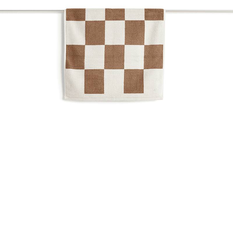 Check bath mat - Cappuccino