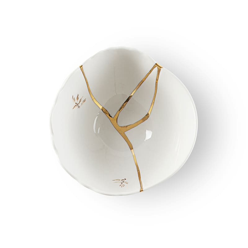 Kintsugi-n'1 fruit bowl in porcelain