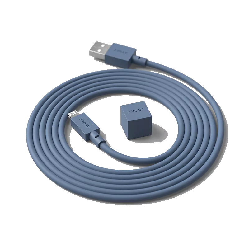 Cable 1 (USB A to lightning) - Ocean Blue