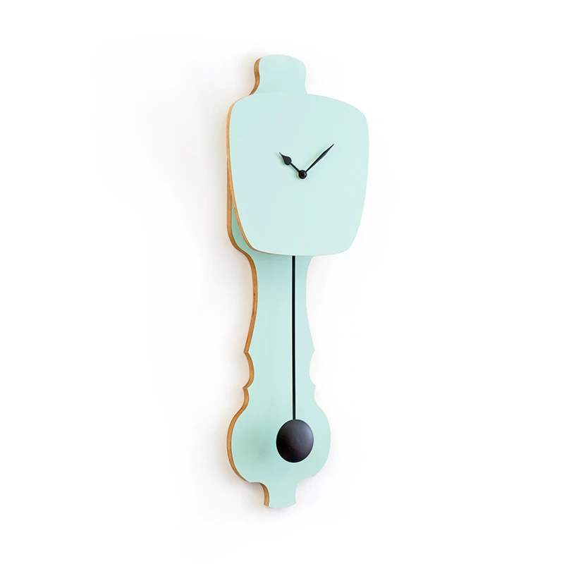 Wall clock pendulum large - Gale green/deep black