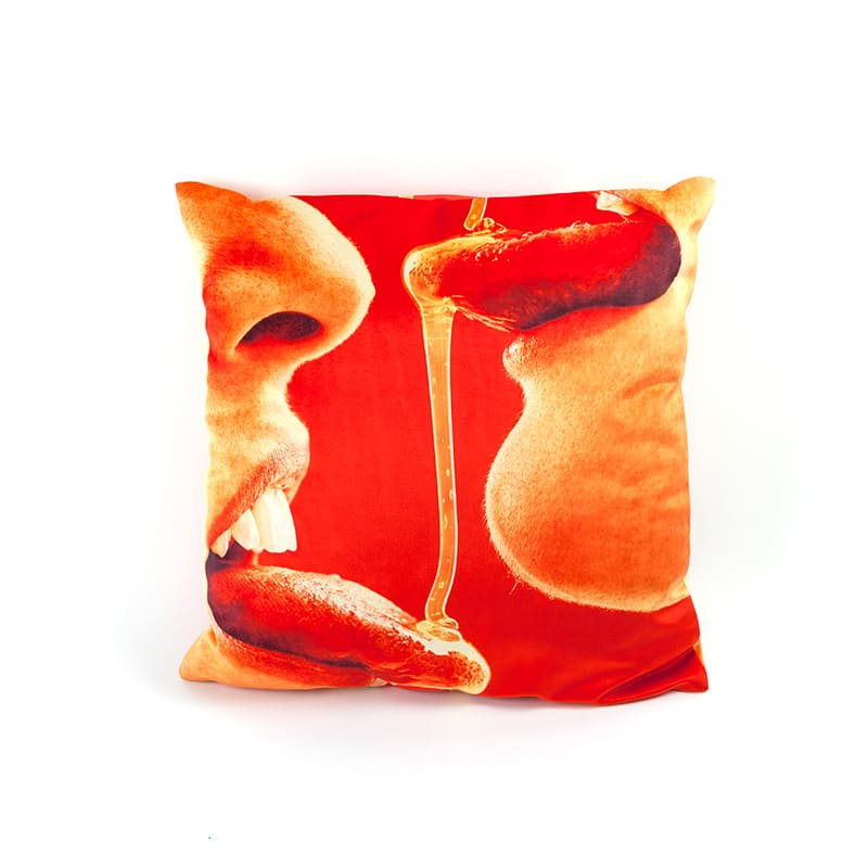 Toiletpaper cushion with plume padding - Honey