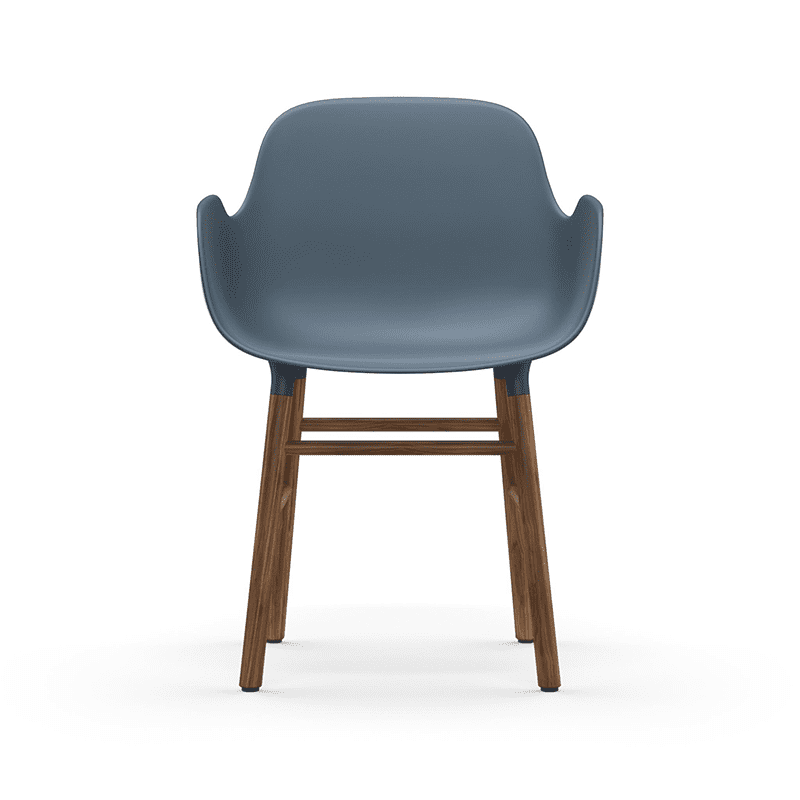 Form Armchair Blue/Walnut