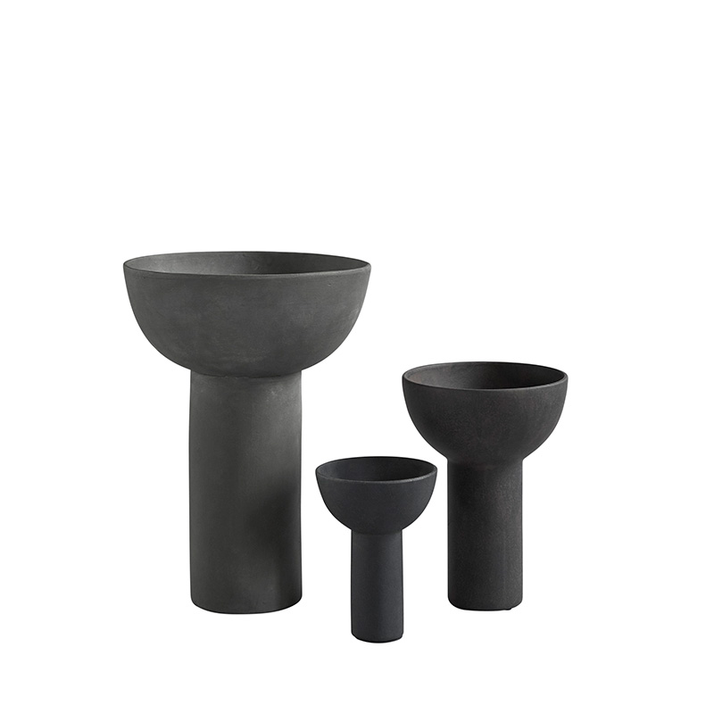 Block Vase big - Dark grey