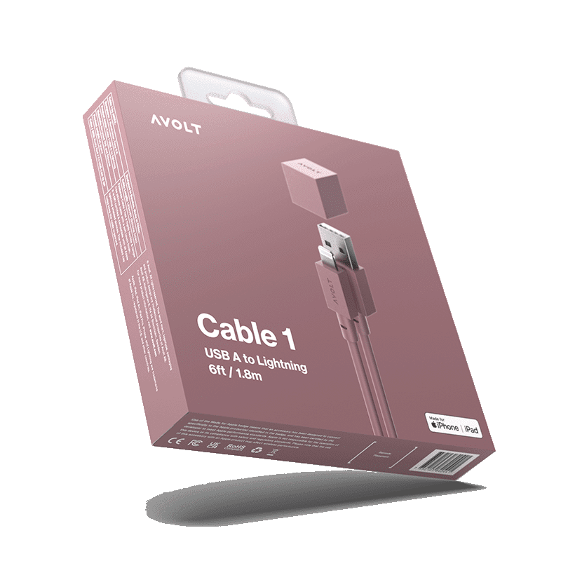 Cable 1 (USB A to lightning) - Rusty Red