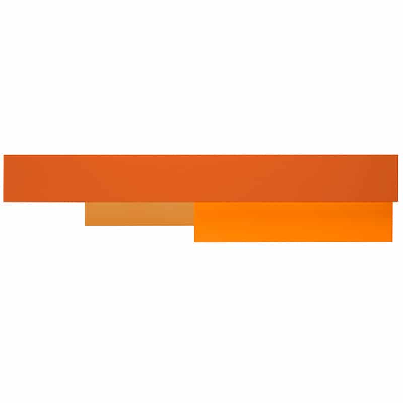 Fields 2 wandlamp - Arancio