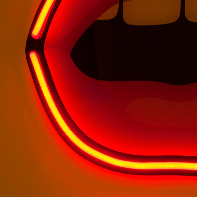 Led sign with transformer blow - Mouth Led sign with transformer blow - Mouth