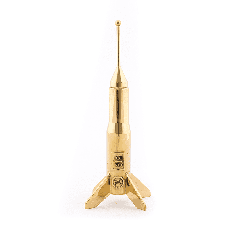 Brass candle holder cosmic diner-hard rocket#1 Brass candle holder cosmic diner-hard rocket#1
