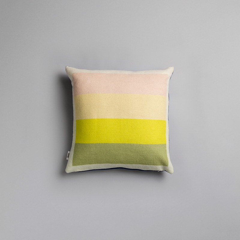 Asmund Bold cushion - Yellow/blue