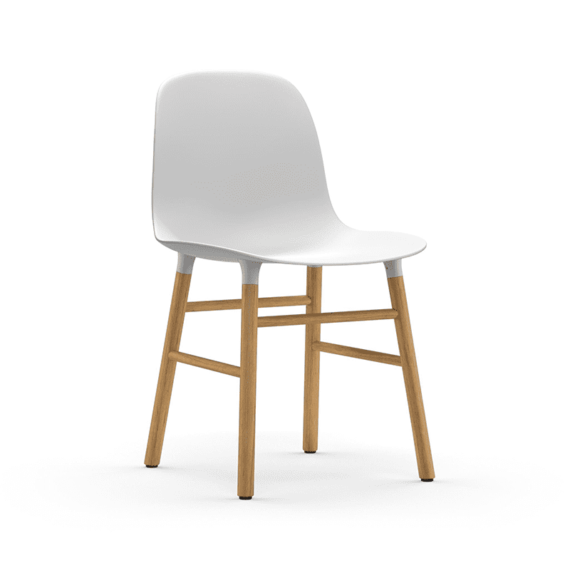 Form Chair White/Oak