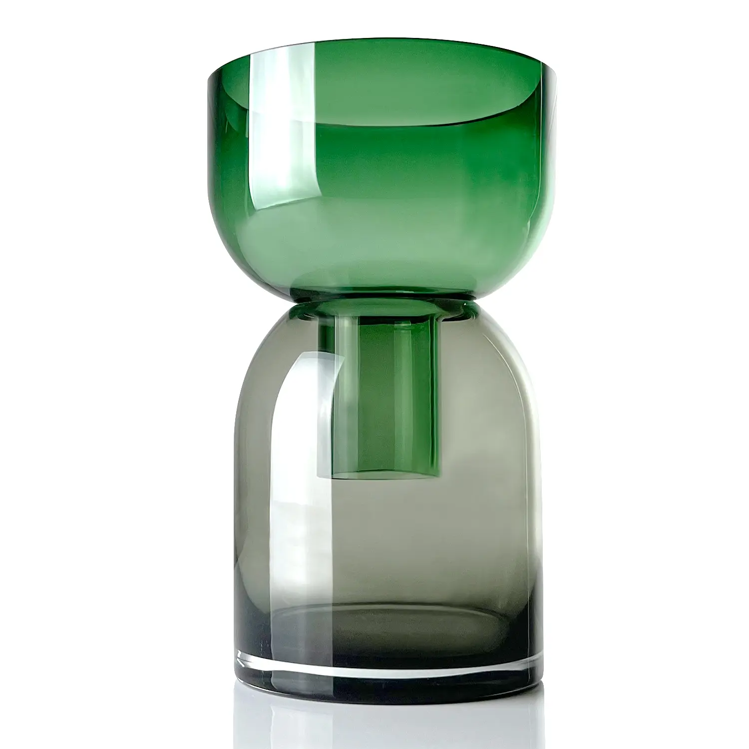 Flip Vase Grey and Green - Small