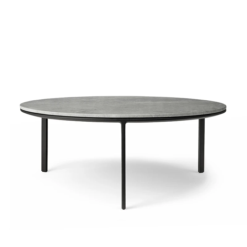 Vipp 425 coffee table, 90 Marble - Light grey