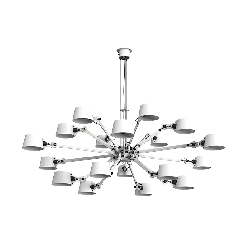 Bolt chandelier hanglamp 18 arms - Pure white