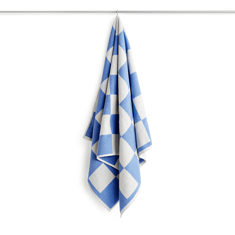 Check bath towel - Sky blue