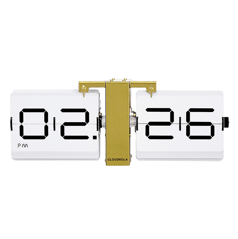 Flipping Out klok - White/gold