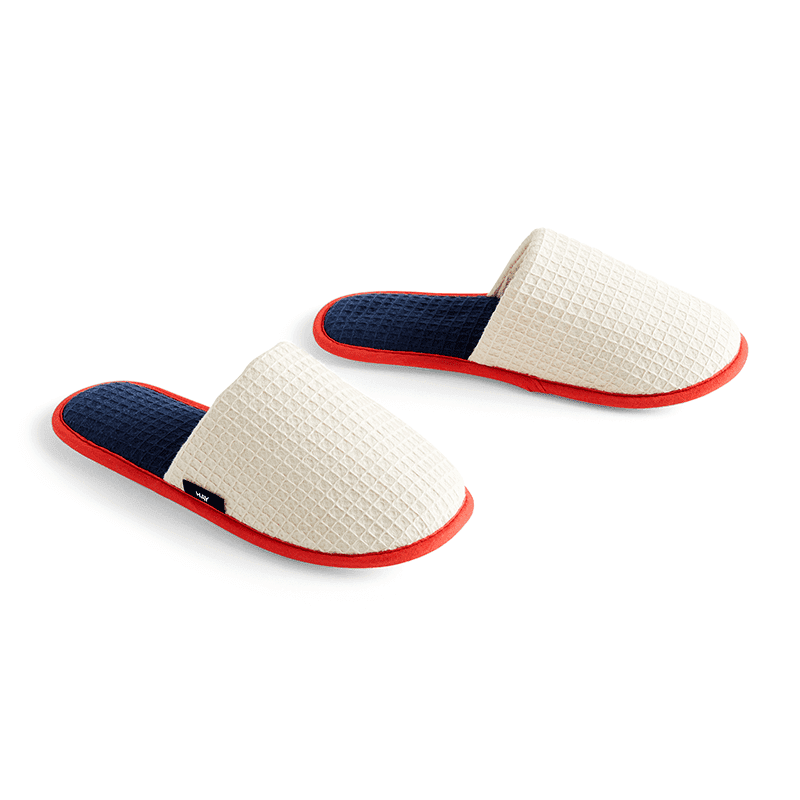 Waffle slippers - Cream multi