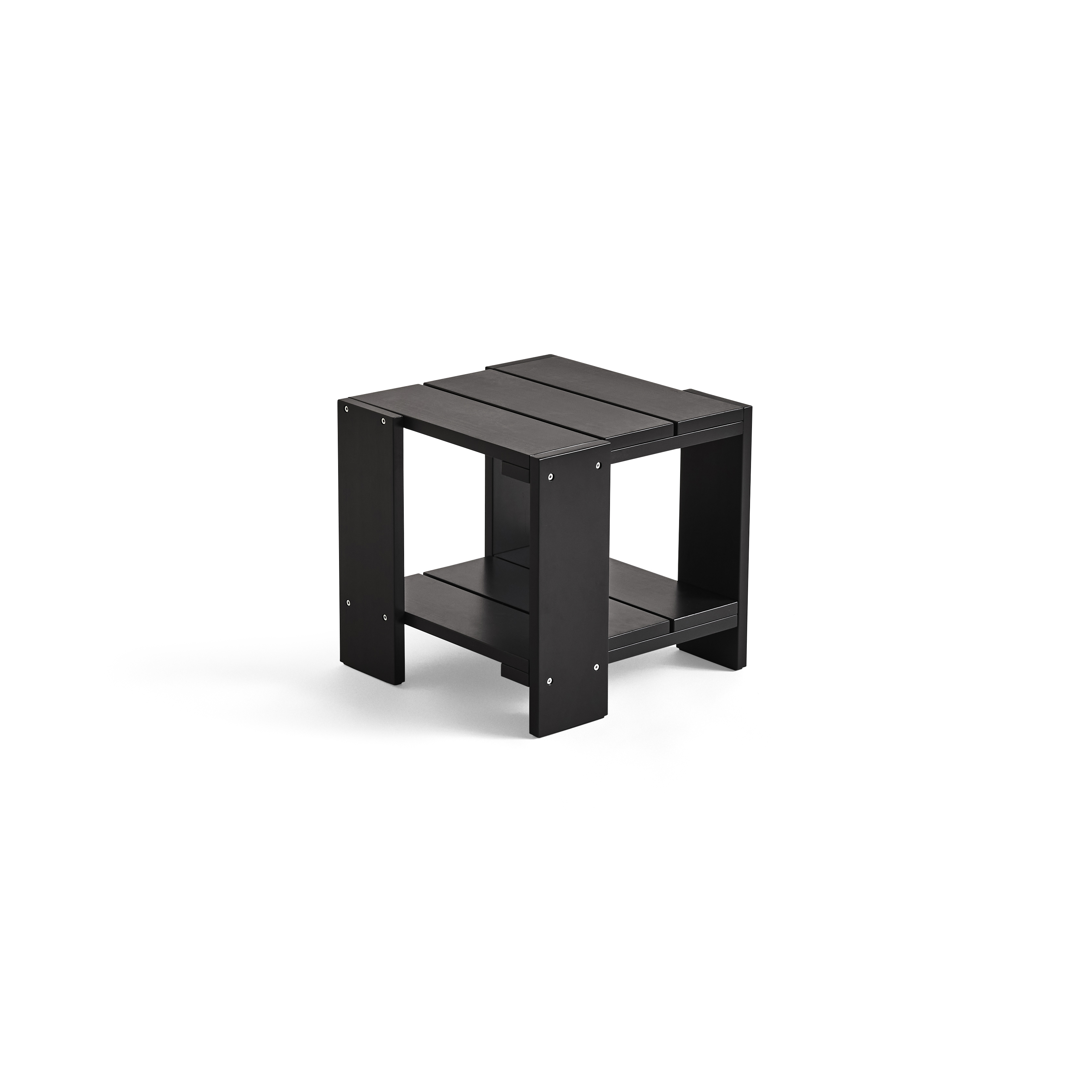 Crate side table - Black waterbased lacq pinewood