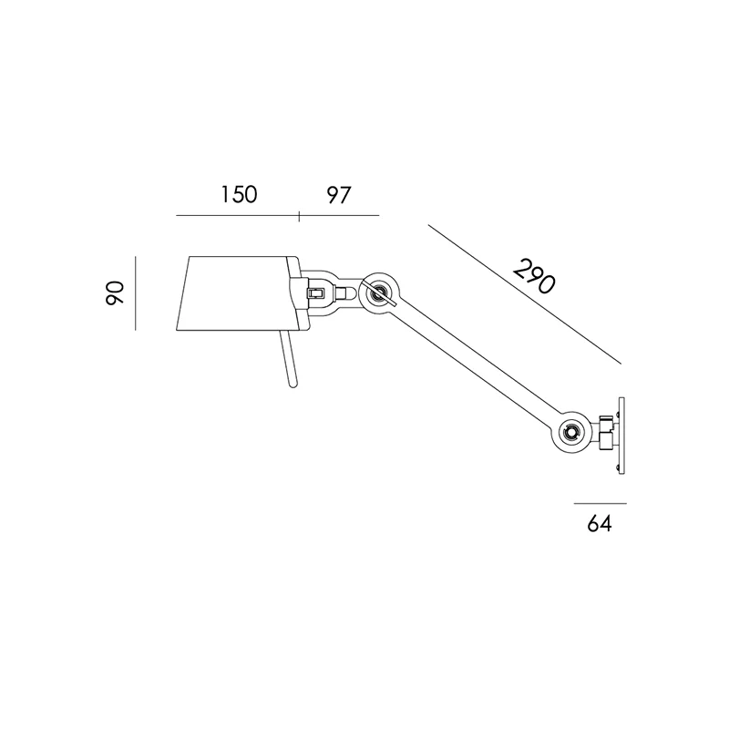 Bolt bed wandlamp sidefit set - Lightning white