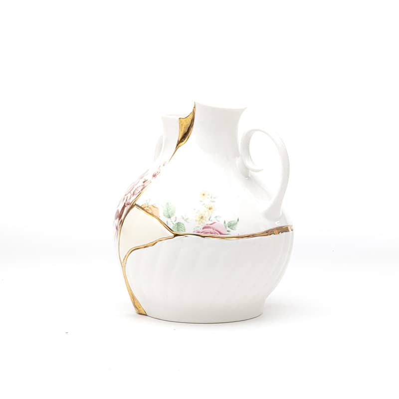 Kintsuji vase in porcelain 19 cm Kintsuji vase in porcelain 19 cm