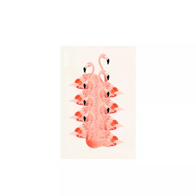 Piled flamingos - small