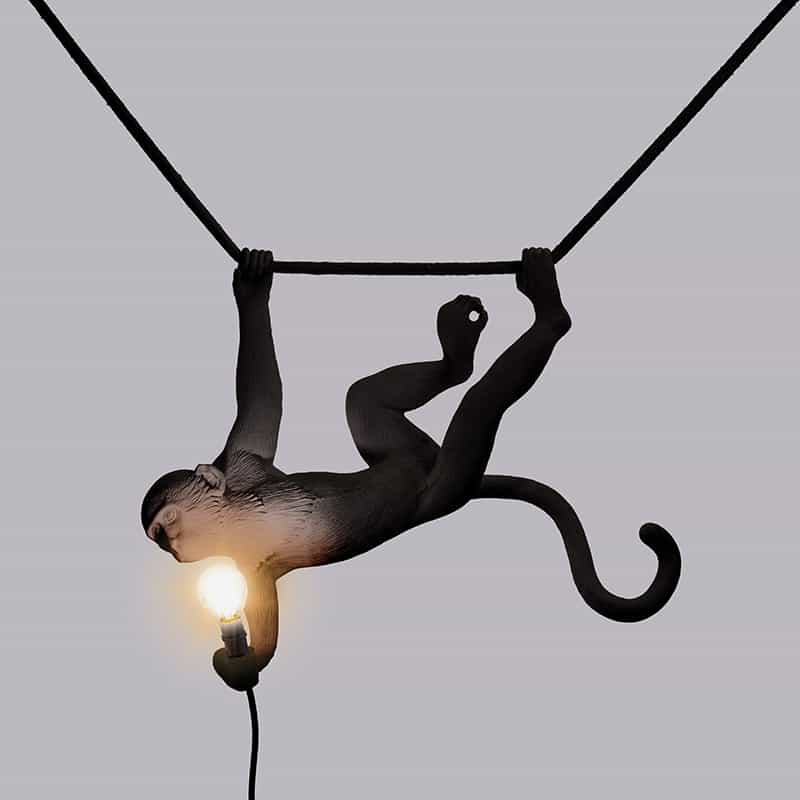 Monkey lamp swing outdoor - Black
