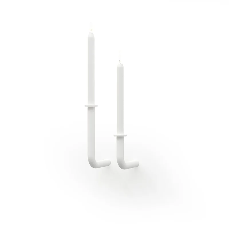 Wall Of Flame Large candleholder - White