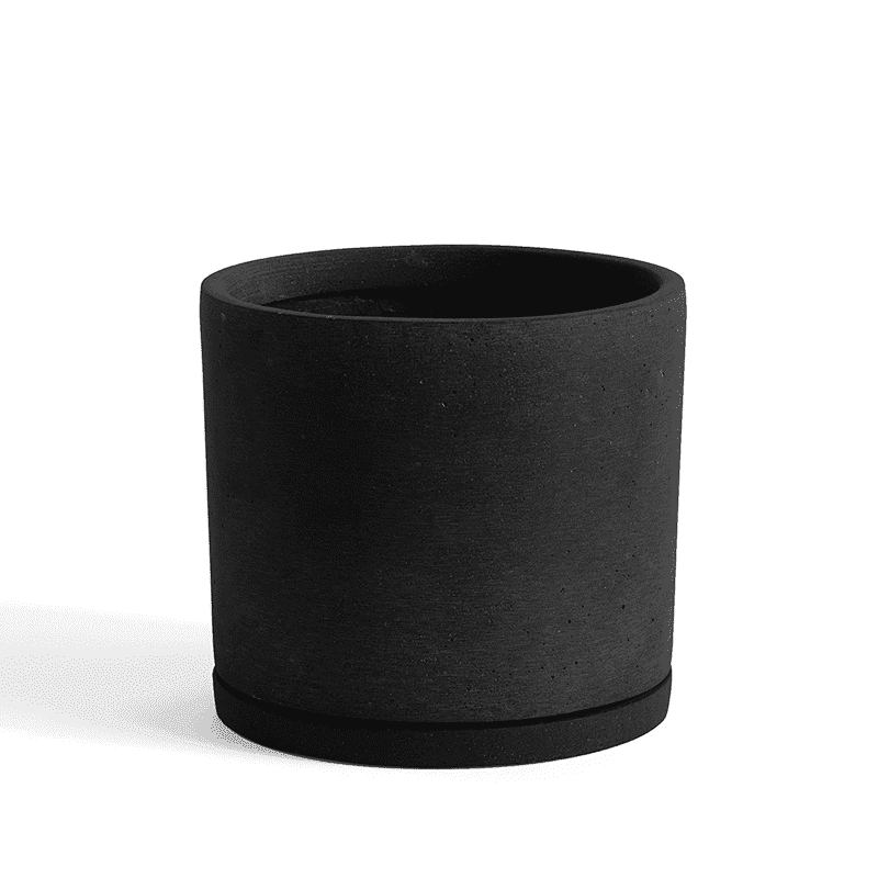 Plant Pot with Saucer XXL - Black