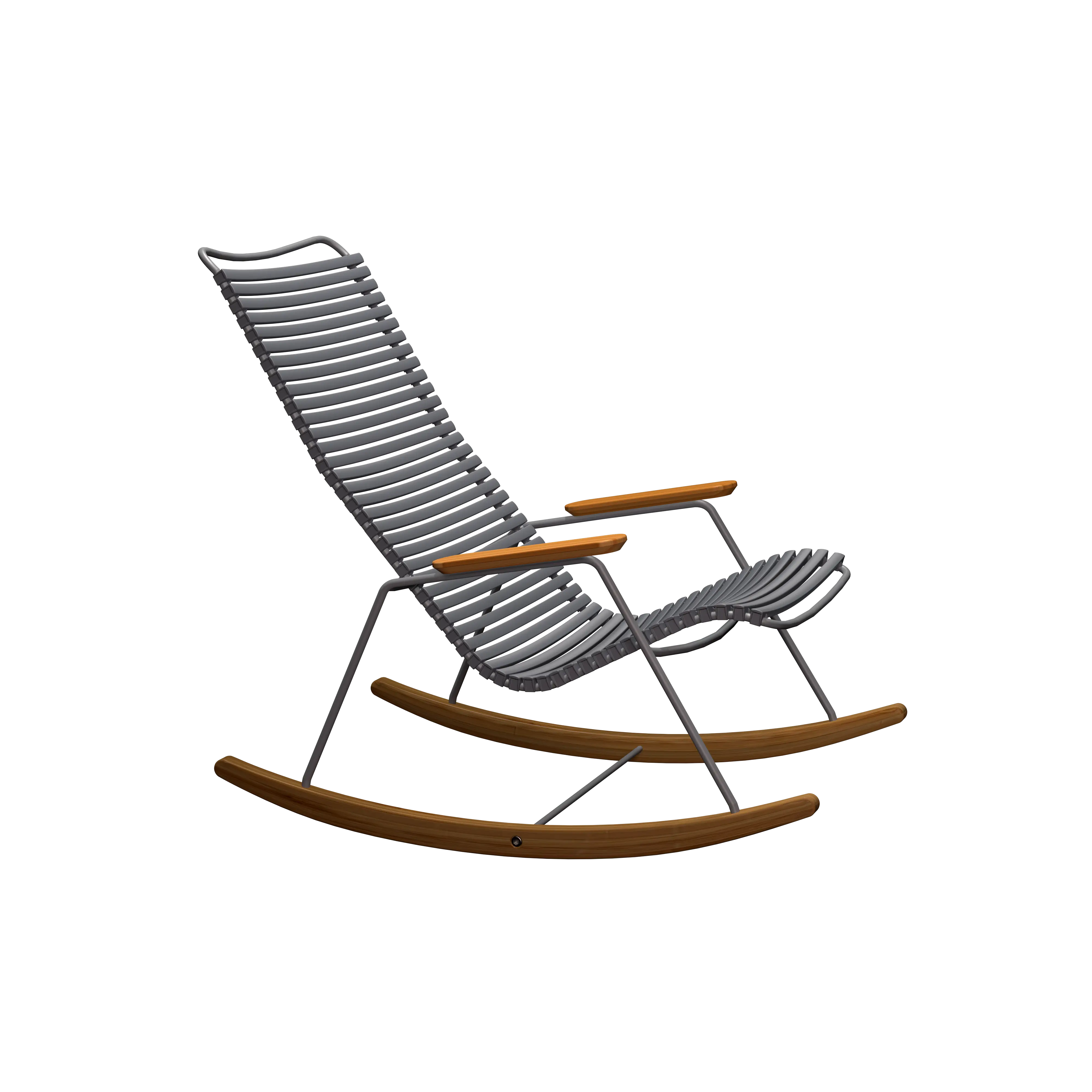 Click rocking chair - Dark grey, bamboo armrests