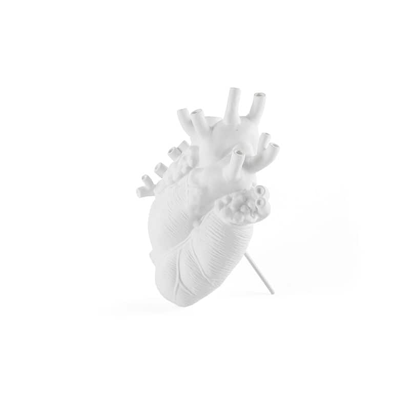 Love in bloom porcelain heart vase - White Love in bloom porcelain heart vase - White