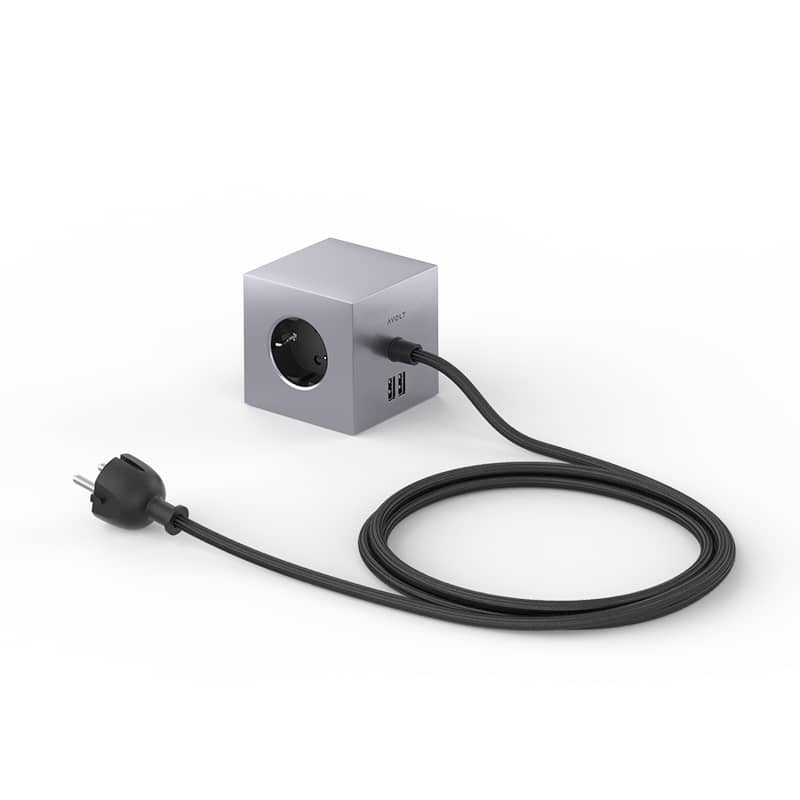 Square 1 USB & Magnet - Aluminum (Silver)