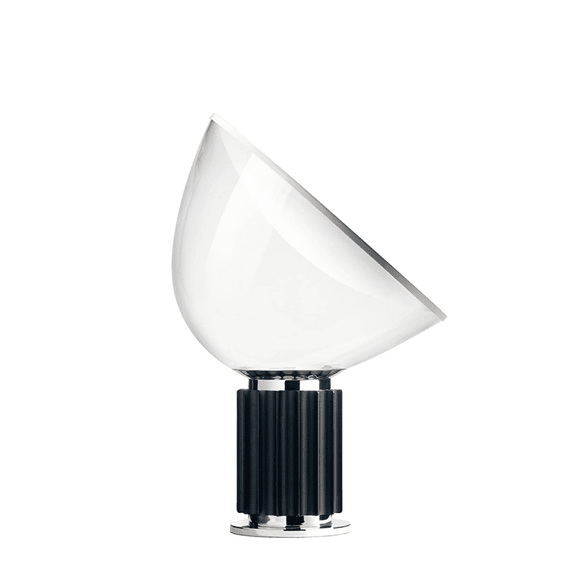 Taccia led tafellamp glas kap - Nero