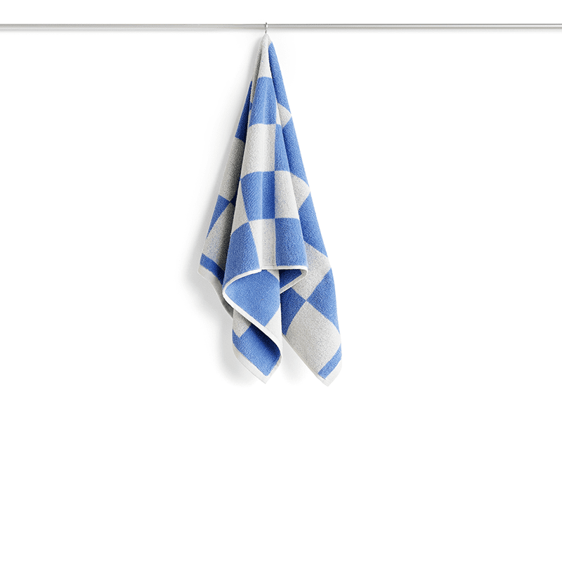 Check hand towel - Sky blue