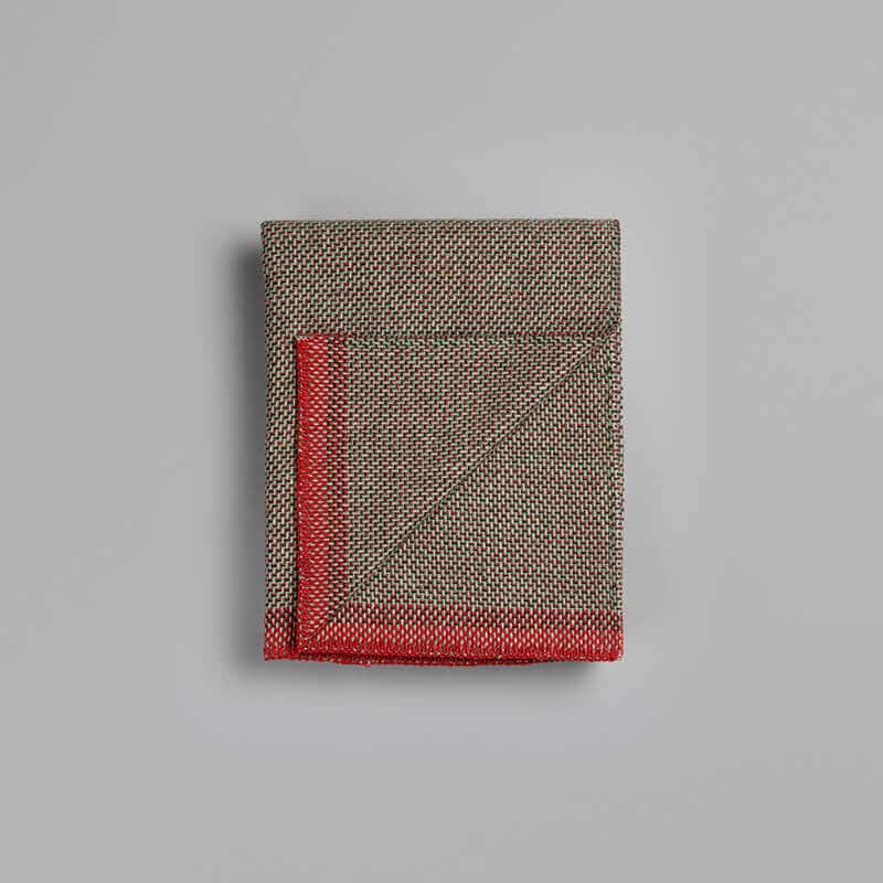 Una large throw - Green/red Una large throw - Green/red
