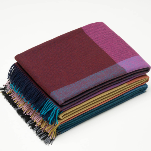 Colour Block Blanket - Pink-beige
