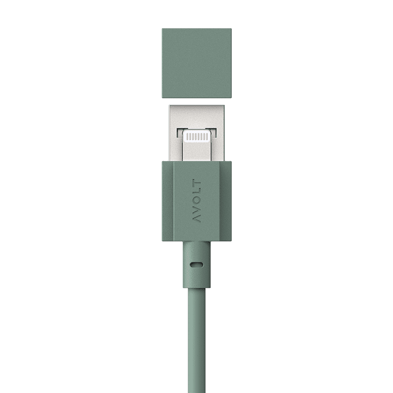 Cable 1 (USB A to lightning) - Oak Green