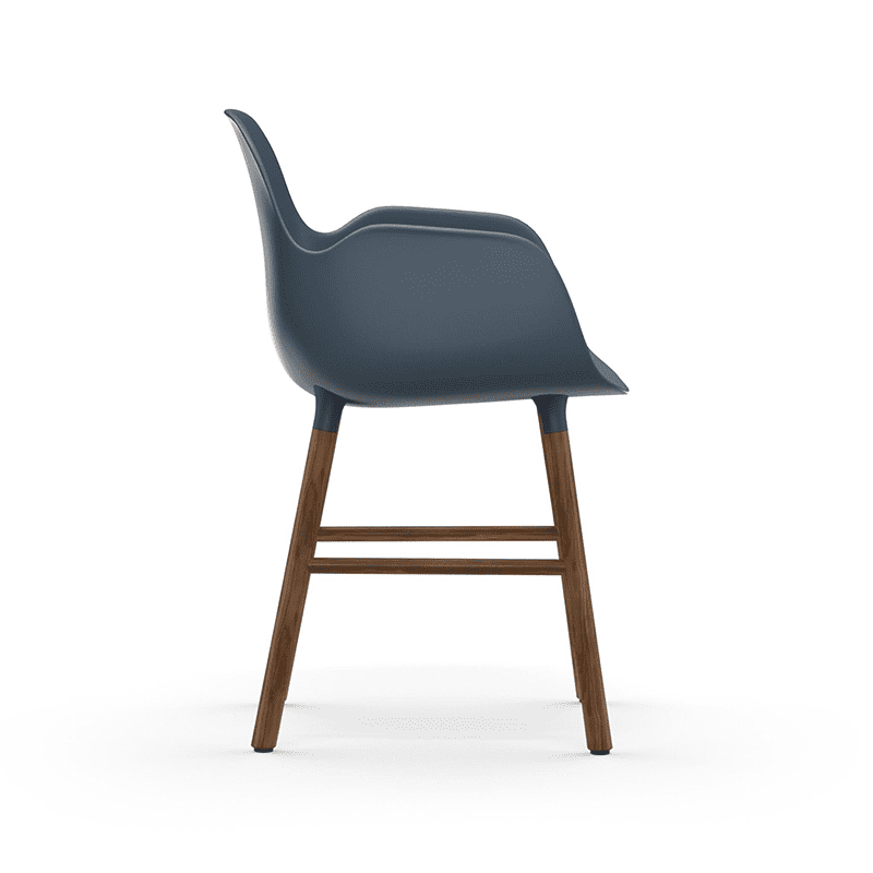 Form Armchair Blue/Walnut