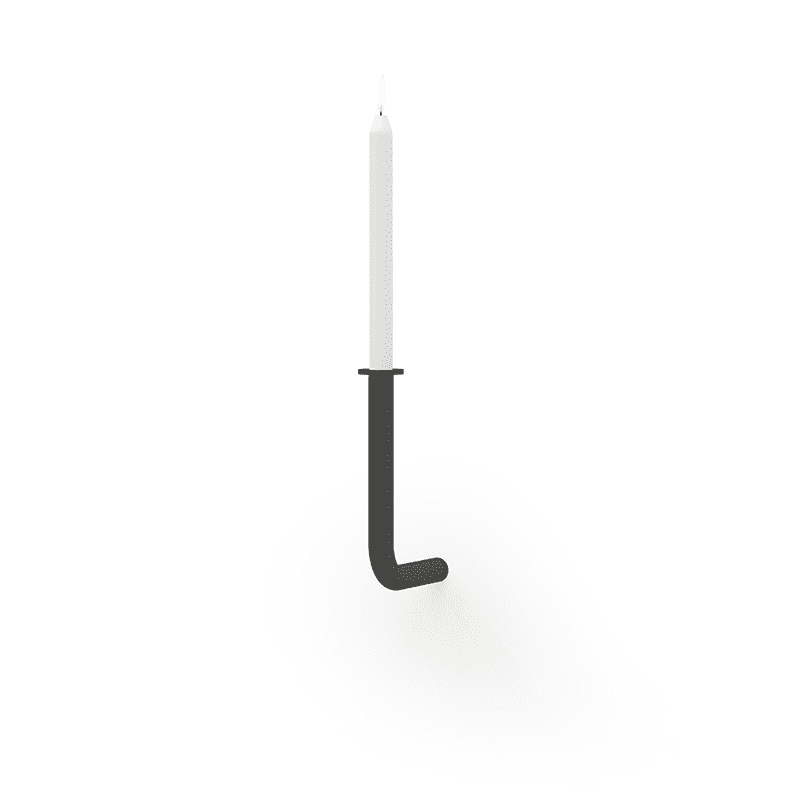 Wall Of Flame Large candleholder - Dark grey