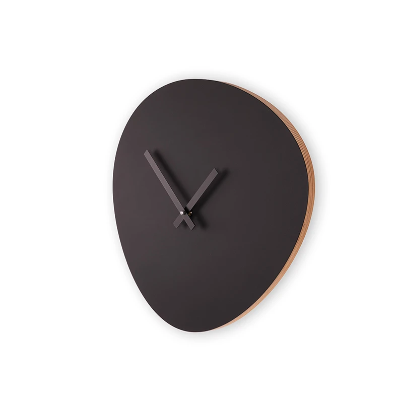Wall clock pebble - Satin black/deep black
