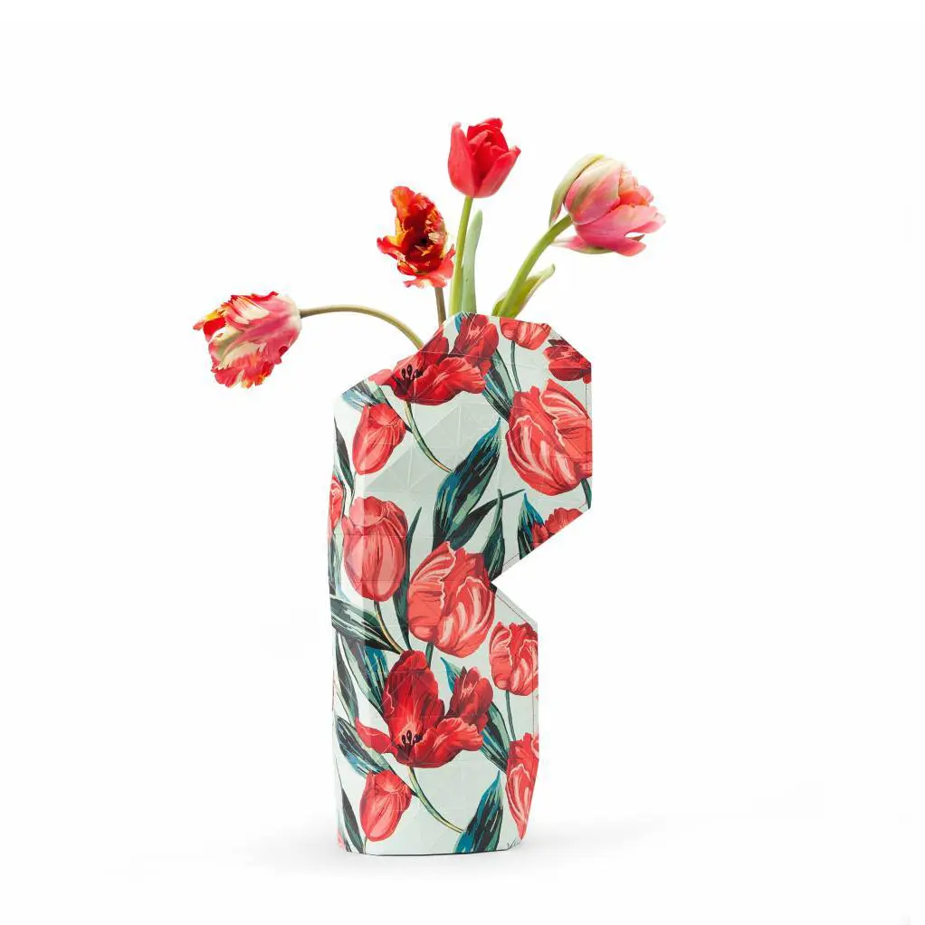 Paper Vase Cover Small - Tulips