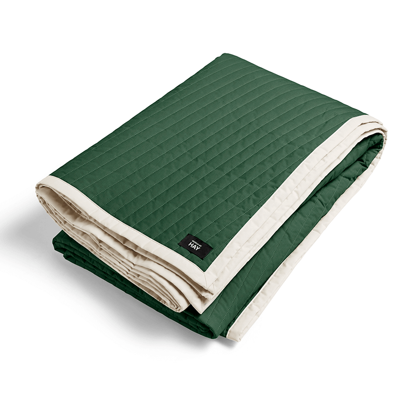 Bias Quilt 195x245 - Forest green