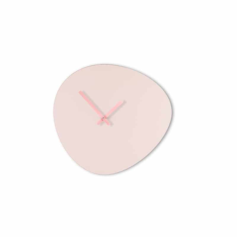 Wall clock pebble - Sandy grey/peach pastel